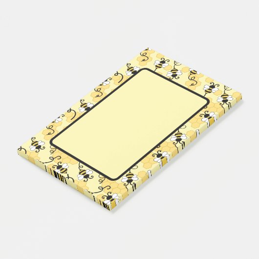 Kleine bijenpatroon bevestigen post-it® notes (Schuin)