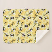 Kleine bijenpatroon bevestigen sherpa deken (Voorkant (horizontaal))