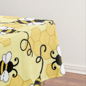 Kleine bijenpatroon bevestigen tafelkleed (Voorbeeld)