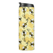 Kleine bijenpatroon bevestigen thermosbeker (Geroteerd rechts)