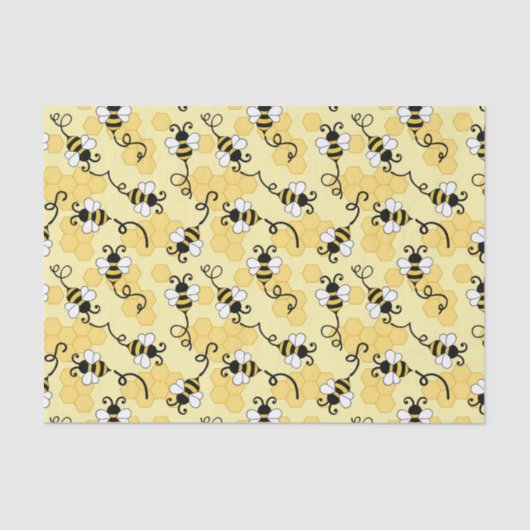 Kleine bijenpatroon bevestigen tissuepapier (Voorkant)