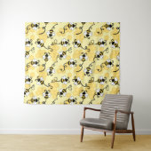 Kleine bijenpatroon bevestigen wandkleed (In Situ (horizontaal))