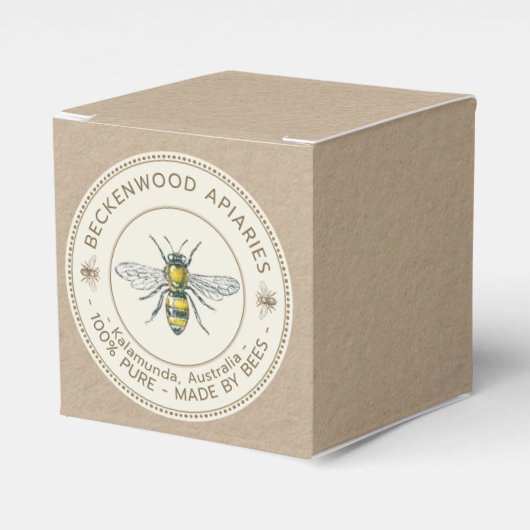 Kleine bijenteelt bedankdoosjes (Voorkant Zijde)