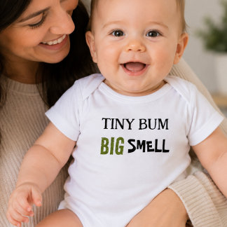 Kleine Billen Grote Geur Grappige Baby Uitdrukking Romper