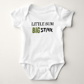 Kleine Billen Grote Stank Grappige Baby Romper (Voorkant)