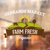 Kleine biologische boerderij aanpassen raamsticker (Vel 2)