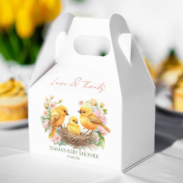 Kleine birdie broeden binnenkort lente baby shower bedankdoosjes