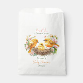 Kleine birdie broeden binnenkort lente baby shower bedankzakje