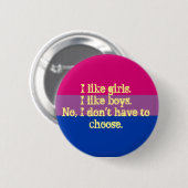 kleine biseksuele pridebadge/pins ronde button 5,7 cm (Voorkant /achterkant)