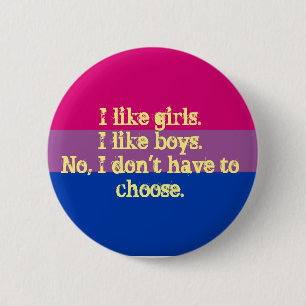 kleine biseksuele pridebadge/pins ronde button 5,7 cm