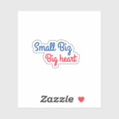 Kleine biz grote harttrendy kleine onderneming sticker (Vel)