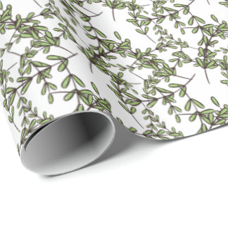 Kleine bladeren op Tangled Twigical Garden Cadeaupapier
