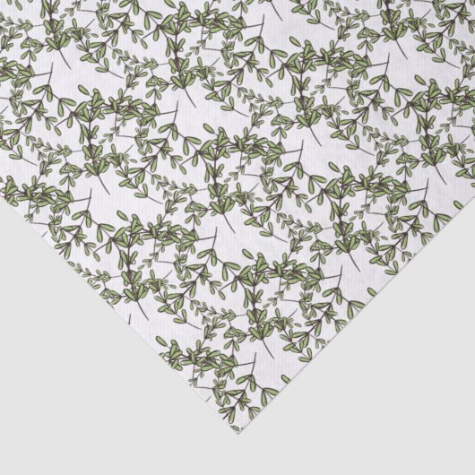 Kleine bladeren op Tangled Twigical Garden Tissuepapier (Detail)