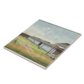 Kleine bladeren sorteren om te drogen (m/v op papi tegeltje (Zijkant)