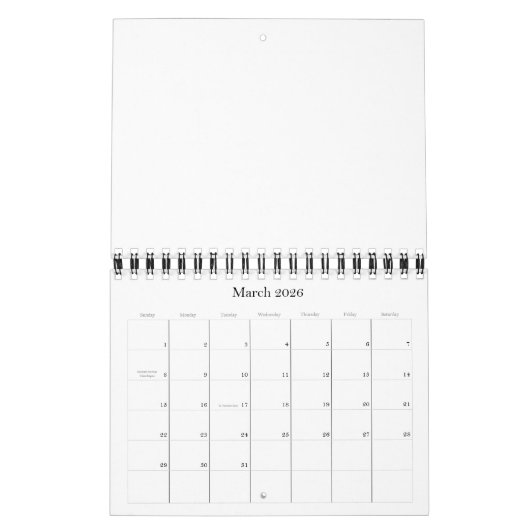 Kleine blanco kalender 2026 (Mar 2026)