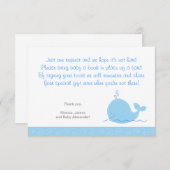 Kleine blauw-walvisbedekking informatiekaartje (Voorkant / Achterkant)