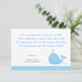 Kleine blauw-walvisbedekking informatiekaartje (Staand voorkant)