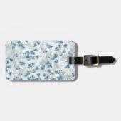 kleine blauwe achtergrond bagagelabel (Voorkant horizontaal)