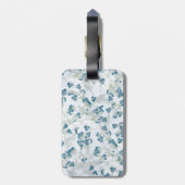 kleine blauwe achtergrond bagagelabel (Achterkant verticaal)