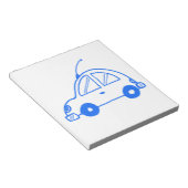 Kleine blauwe auto notitieblok (Schuin)