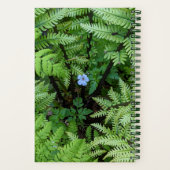 Kleine blauwe bloem en struisvogel notitieboek (Achterkant)