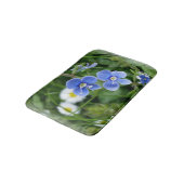 kleine blauwe bloemen badmat (Gekanteld)