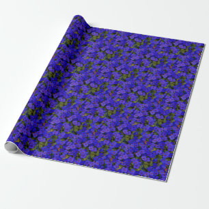 Kleine blauwe bloemen cadeaupapier