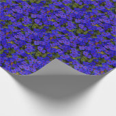 Kleine blauwe bloemen cadeaupapier (Hoek)