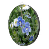 kleine blauwe bloemen dartbord (Voorkant Rechts)