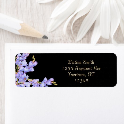 Kleine Blauwe Bloemen Etiket (Insitu)