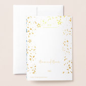 Kleine Blauwe Bloemen Folie Trouwprogramma Kaarten (Met envelop)