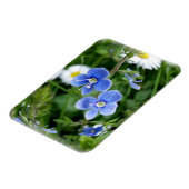kleine blauwe bloemen magneet (Linkerzijde)