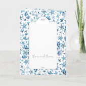 Kleine Blauwe Bloemen Trouwprogramma (Achterkant)