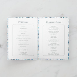 Kleine Blauwe Bloemen Trouwprogramma