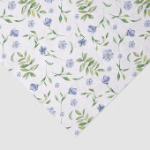 Kleine blauwe bloemen Waterverf Afdrukweefselpapie Tissuepapier (Detail)