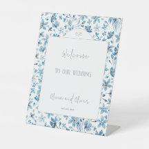 Kleine blauwe bloemen welkom