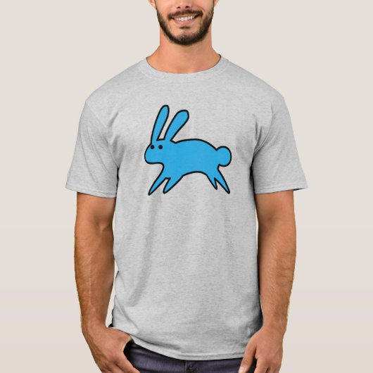 Kleine Blauwe Bunny T-shirt (Voorkant)