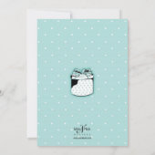 Kleine blauwe Cadeau Kaart (Achterkant)