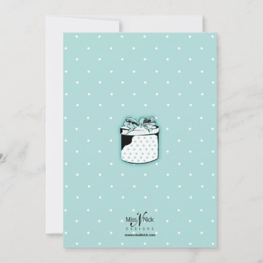 Kleine blauwe Cadeau Kaart (Achterkant)