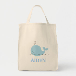 Kleine Blauwe Canvas tas van de Grocery van de Wha