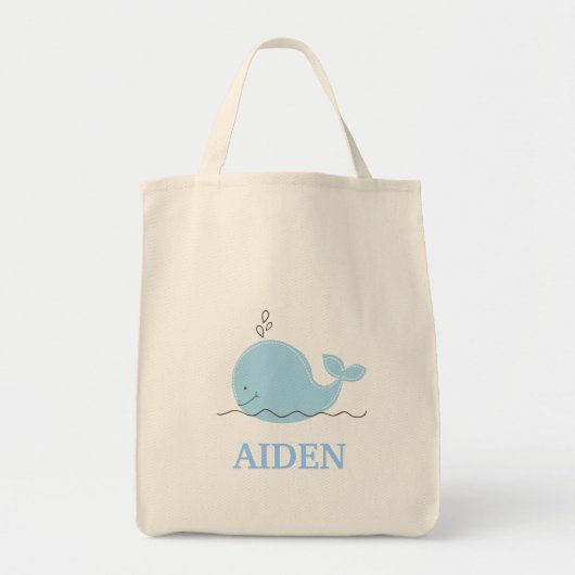 Kleine Blauwe Canvas tas van de Grocery van de Wha (Voorkant)