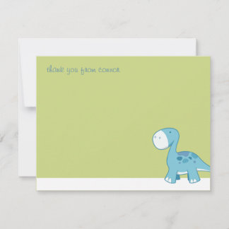Kleine Blauwe Diplodocus | Platte Dankkaartjes Notitiekaartje
