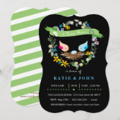 Kleine blauwe eieren  | Uitnodiging tot Baby showe (Voorkant / Achterkant)