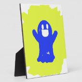 Kleine blauwe geest fotoplaat (Zijkant)