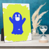 Kleine blauwe geest fotoplaat (Zijkant)