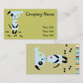 Kleine blauwe hond Visitekaartjes (Voorkant / Achterkant)