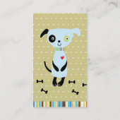 Kleine blauwe hond Visitekaartjes (Achterkant)