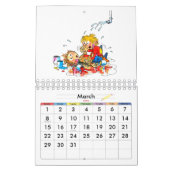 Kleine blauwe Kinder kalender Funny Calendars voor (Mar 2026)