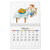 Kleine blauwe Kinder kalender Funny Calendars voor (Feb 2026)