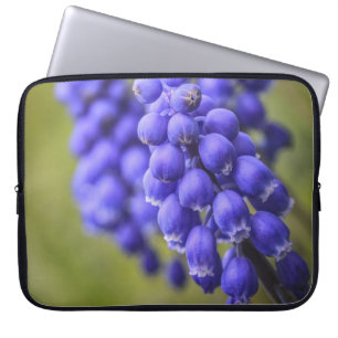 Kleine blauwe knoppen laptop sleeve